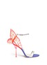 Main View - Click To Enlarge - SOPHIA WEBSTER - 'Chiara' butterfly appliqué metallic leather sandals