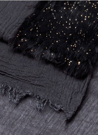 Detail View - Click To Enlarge - CUTULI CULT - 'Mandan' rabbit fur glitter panel scarf