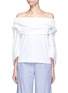 Main View - Click To Enlarge - 72722 - Cotton poplin off-shoulder top