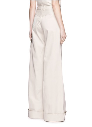 Back View - Click To Enlarge - 72722 - Cotton twill wide leg pants
