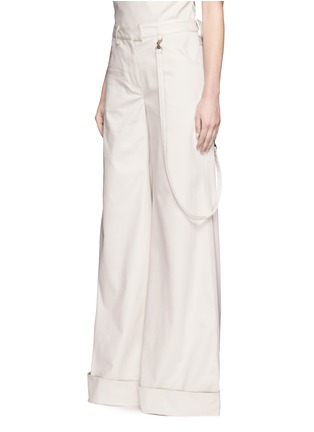 Front View - Click To Enlarge - 72722 - Cotton twill wide leg pants