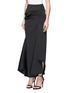 Front View - Click To Enlarge - MATICEVSKI - 'Succession' textured asymmetric maxi skirt