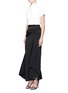 Figure View - Click To Enlarge - MATICEVSKI - 'Succession' textured asymmetric maxi skirt