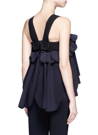 Back View - Click To Enlarge - MATICEVSKI - 'Lyrical' colourblock ruffle cropped top