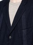 Detail View - Click To Enlarge - ZIGGY CHEN - Stripe soft wool-cotton blend blazer