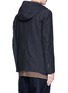 Back View - Click To Enlarge - ZIGGY CHEN - Stripe jacquard hooded soft blazer