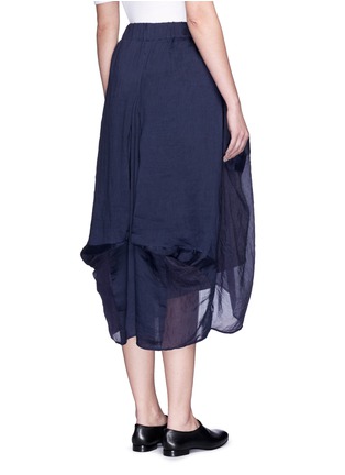Back View - Click To Enlarge - UMA WANG - Linen-silk drape skirt