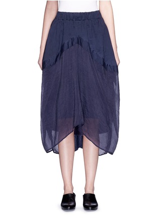 Main View - Click To Enlarge - UMA WANG - Linen-silk drape skirt