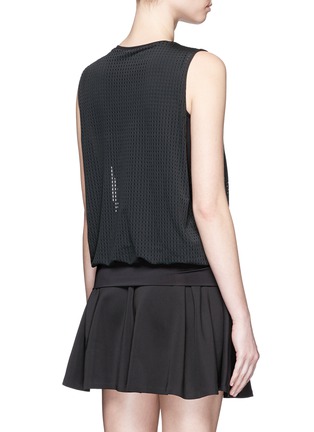 Back View - Click To Enlarge - CALVIN KLEIN PERFORMANCE - Mesh overlay tank top