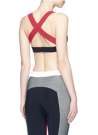 Back View - Click To Enlarge - NO KA’OI - 'Ola' crisscross back mesh knit sports bra