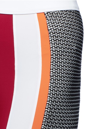 Detail View - Click To Enlarge - NO KA’OI - 'Kea' mesh knit colourblock leggings