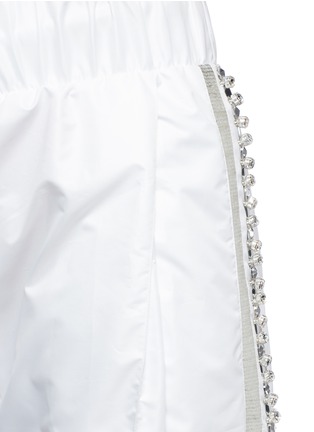 Detail View - Click To Enlarge - NO KA’OI - 'Pea' crystal paillette tuxedo drawstring pants