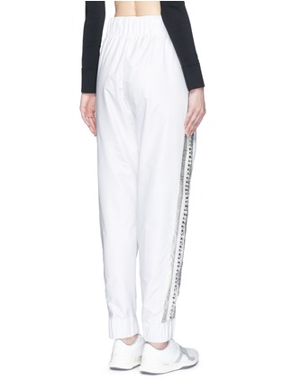 Back View - Click To Enlarge - NO KA’OI - 'Pea' crystal paillette tuxedo drawstring pants