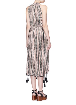 Back View - Click To Enlarge - APIECE APART - 'La Rosa' chevron print crépon dress