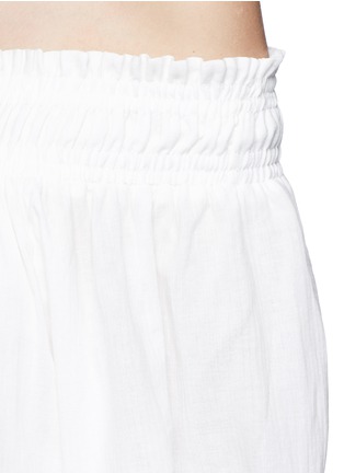 Detail View - Click To Enlarge - APIECE APART - 'Felina' pompom trim off-shoulder dress
