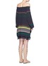 Back View - Click To Enlarge - APIECE APART - 'Sayulita' stripe crinkled silk dress
