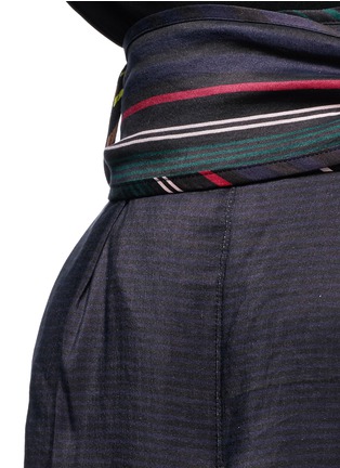 Detail View - Click To Enlarge - APIECE APART - 'Baja' sash tie stripe culottes