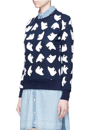 Front View - Click To Enlarge - PERFECT MOMENT - 'Bear' print cotton sweatshirt