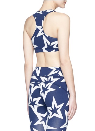 Back View - Click To Enlarge - PERFECT MOMENT - 'Starlight' print performance jersey cropped top