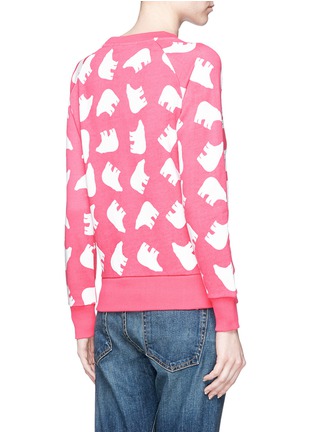 Back View - Click To Enlarge - PERFECT MOMENT - 'Bear' print cotton sweatshirt