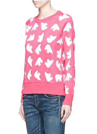 Front View - Click To Enlarge - PERFECT MOMENT - 'Bear' print cotton sweatshirt