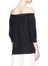 Back View - Click To Enlarge - THEORY - 'Joscla' silk off-shoulder top