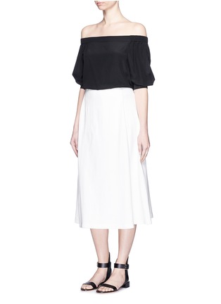 Figure View - Click To Enlarge - THEORY - 'Joscla' silk off-shoulder top