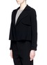 Front View - Click To Enlarge - THEORY - 'Menefer' oversize lapel crepe trench jacket