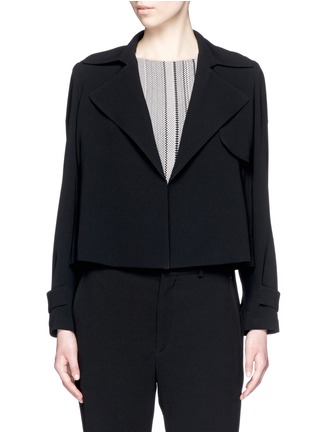 Main View - Click To Enlarge - THEORY - 'Menefer' oversize lapel crepe trench jacket