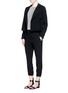 Figure View - Click To Enlarge - THEORY - 'Menefer' oversize lapel crepe trench jacket
