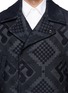 Detail View - Click To Enlarge - PAUL SMITH - Check and music note jacquard peacoat