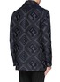 Back View - Click To Enlarge - PAUL SMITH - Check and music note jacquard peacoat