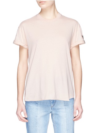 Main View - Click To Enlarge - SANDRINE ROSE - Hummingbird embroidered cotton T-shirt