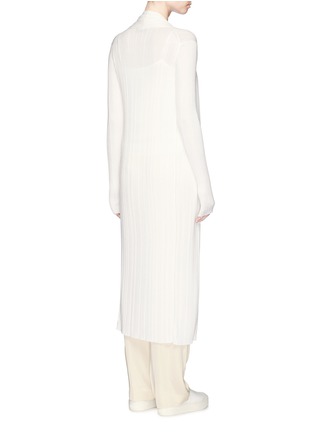 Back View - Click To Enlarge - CALVIN KLEIN 205W39NYC - 'Edith' cashmere rib knit long cardigan