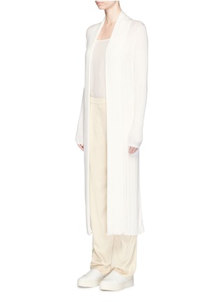 Front View - Click To Enlarge - CALVIN KLEIN 205W39NYC - 'Edith' cashmere rib knit long cardigan
