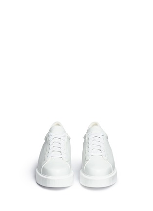 Front View - Click To Enlarge - CLERGERIE - 'Pasketv' leather platform sneakers