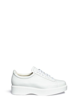 Main View - Click To Enlarge - CLERGERIE - 'Pasketv' leather platform sneakers