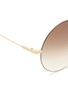 Detail View - Click To Enlarge - VICTORIA BECKHAM - 'Feather Round' gradient lens metal sunglasses