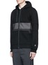 Front View - Click To Enlarge - LANVIN - Glen plaid panel zip hoodie