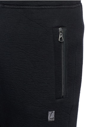 Detail View - Click To Enlarge - LANVIN - Zip pocket bonded jersey sweatpants