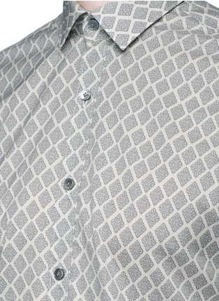 Detail View - Click To Enlarge - LANVIN - Slim fit floral diamond print shirt