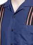 Detail View - Click To Enlarge - LANVIN - Stripe ribbon trim bowling shirt