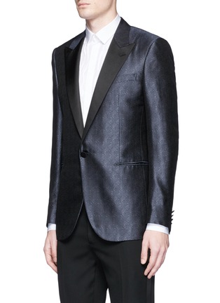 Front View - Click To Enlarge - LANVIN - 'Evolution' silk jacquard tuxedo blazer