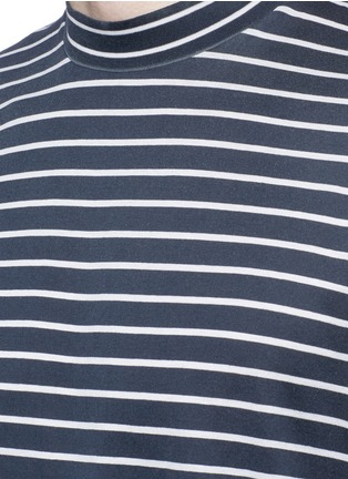 Detail View - Click To Enlarge - LANVIN - Stripe mock neck T-shirt