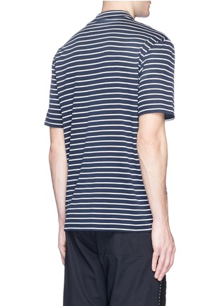 Back View - Click To Enlarge - LANVIN - Stripe mock neck T-shirt