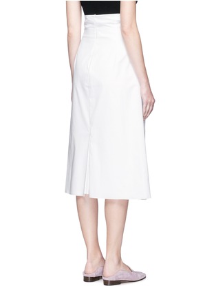 Back View - Click To Enlarge - THE ROW - 'Daul' ruched lace-up poplin skirt
