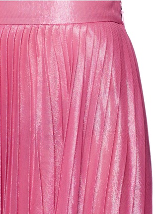Detail View - Click To Enlarge - GUCCI - Lurex voile pleated skirt