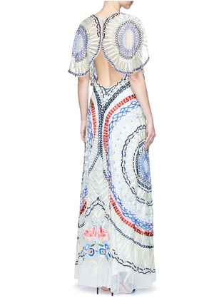 Figure View - Click To Enlarge - 68244 - 'Long Aura' geometric embroidered tulle dress