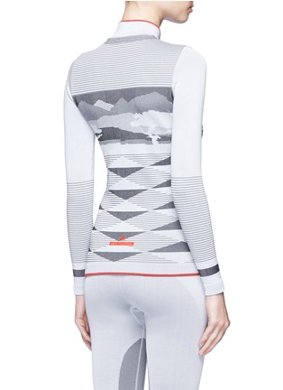 Back View - Click To Enlarge - ADIDAS BY STELLA MCCARTNEY - 'WS SL LS' mountain intarsia climawarm™ knit top