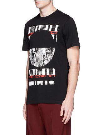 Front View - Click To Enlarge - MC Q - Woodcut tribal print cotton T-shirt